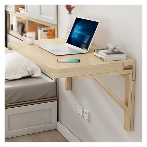 ZHZHXR Plegable Madera Estanteria Pared, Escritorio Plegable de Montaje Flotante Puede Soportar Baldas para Taller Casa Oficina Bar Cocina Comedor(120x50cm)