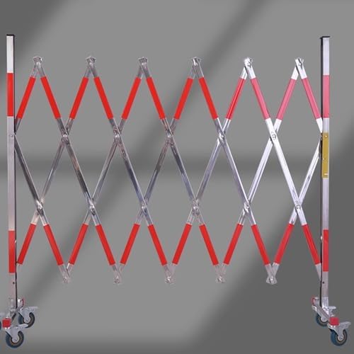 Retractable Stainless Steel Barricade Expandable Folding Guardrail Movable Site Safety Fence Traffic Barrier for Construction 1.2x2m Portable Barrier System