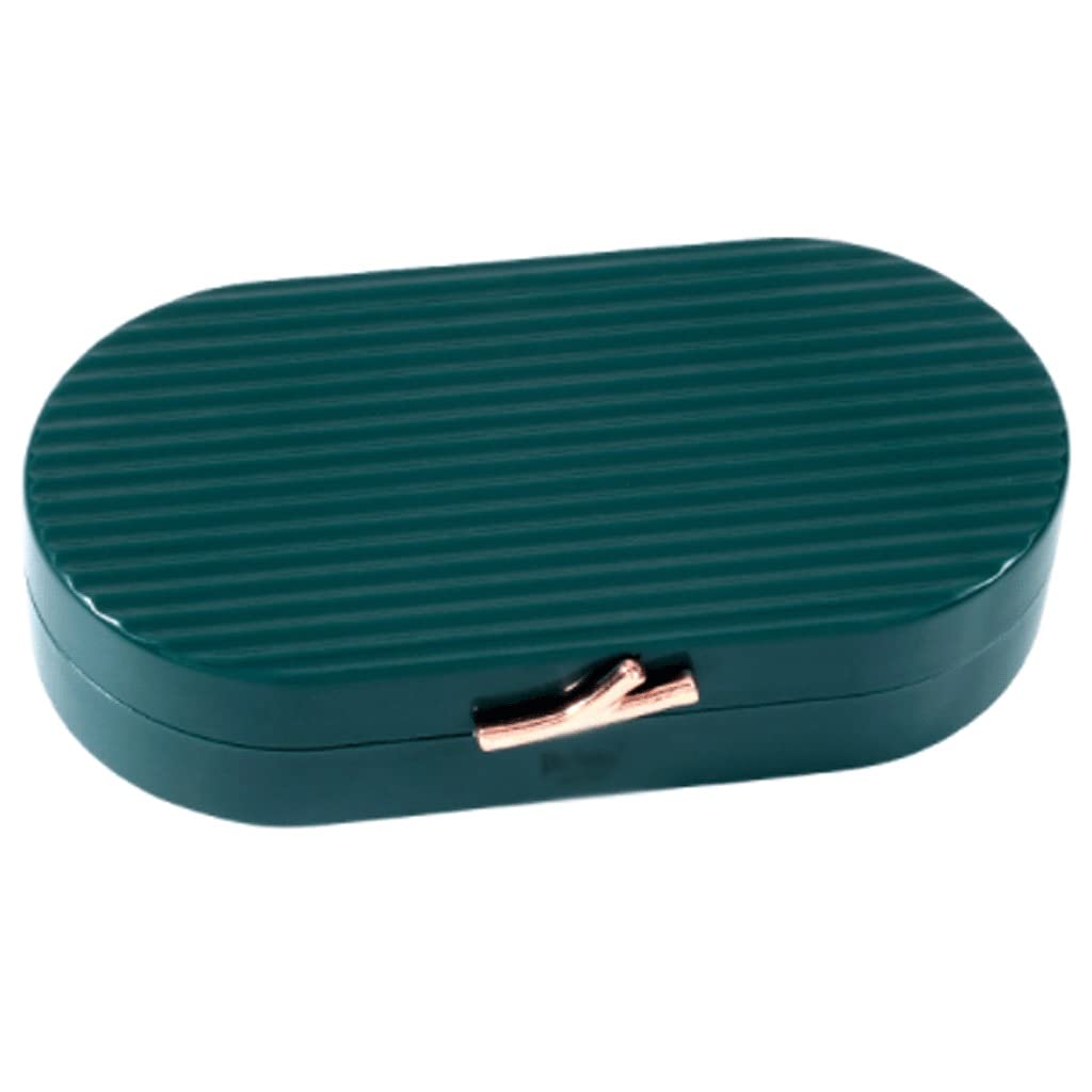 Kit tagliaunghie Clipper for Unghie Set Set di Manicure Acciaio Inox Set da Donna Uomo Nail Clippers Manicure Kit Grooming Kit Viaggi Portatili 6pc Portatile (Color : Dark Green)