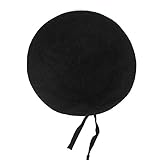 age range description: Adulto HJSWF Hombre Boina Negro Rojo Boina Gorra Sombrero Ropa, Talla única