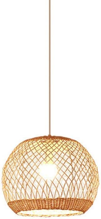 Suspension rotin tressé naturel E27 luminaire vintage 40x27cm