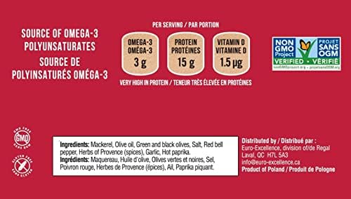 King Oscar, Skinless & Boneless Mackerel Fillets, Mediterranean Style, 115 Gram Cans (Pack of 12) - 2