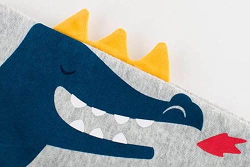 Image of Popshion Toddler Boys Sweatshirts Dinosaur Long Sleeve Pullover Crewneck Shirts Cartoon Tee Sport Tops for Kids 1-8T
