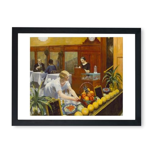 Tableaux pour femmes Hopper | Grande affiche encadrée Spiffing Prints pour décoration murale