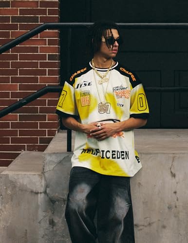 Aelfric Eden Oversized Contrast Color Jersey Shirts Graphic Tee Printed Casual Unisex Tshirts Streetwear Summer Top3