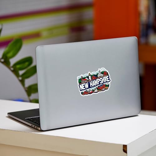 Image of New Hampshire State Sticker - 5 inch Waterproof Vinyl Decal | USA State Outline Sticker for Laptop, Car Bumper, Truck, Water Bottle, Notebook, Window