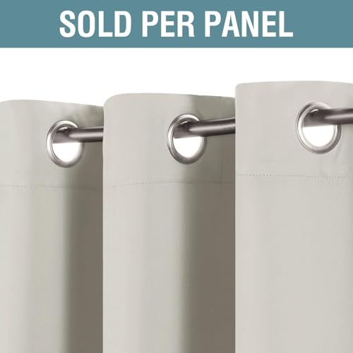 Image of H.VERSAILTEX Light Blocking Curtain for Living Room Thermal Insulated Window Treatment Panel /Drape for Dining Room, Elegant Soft Curtain for Bedroom Grommet Top One Panel (Ivory - 52x102 Inches)