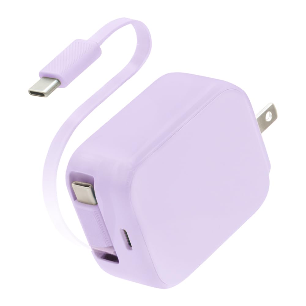 Amazon.co.jp: MOTTERU(モッテル) AC充電器 巻取り式 USB-Cケーブル一