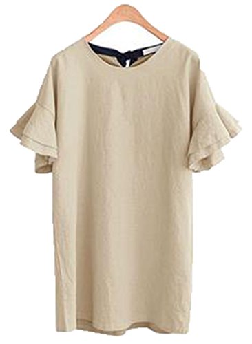 Robe jupe Yalí manches courtes abricot taille L vêtement été léger