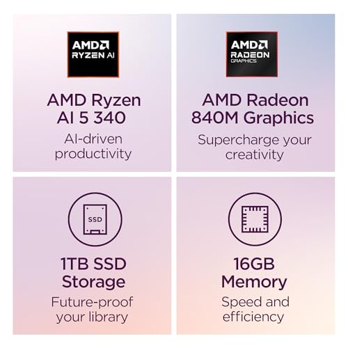Image of Lenovo IdeaPad 5 2-in-1 Laptop - Copilot+ PC - AMD Ryzen AI 5 340 CPU - 16 inch WUXGA IPS Touchscreen Display - 16GB RAM - 1TB Storage - AMD Radeon 840M GPU - Luna Grey