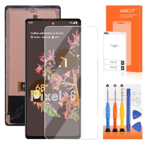 OLED for Google Pixel 6 Screen Replacement for Pixel 6 LCD Display GB7N6 G9S9B16 Screen Digitizer Assembly Repair Part with Frame