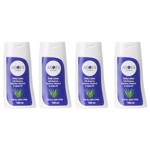 Image of BODY & WELLNESS Body Lotion with Aloe Vera, Glycerin, Vitamin E & Jojoba Oil | Deep Hydration & Moisturizing Care | Improves Skin Texture | Nourishes & Soothes Dry Skin | Daily Use Lotion - 100ml (4, 100ml)