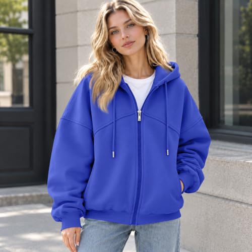 Women's Zip Up Hoodie Fleece Oversized Fashion Hoodies with Pockets - image 3