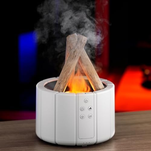NALACAL Bonfire Humidifier 250ML with Remote Control, Silent Flam...