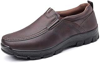 COSIDRAM Mens Loafers Slip on Casual Shoes Fashion Walking Moccasins Business Office Dress Outdoor Chocolate 9