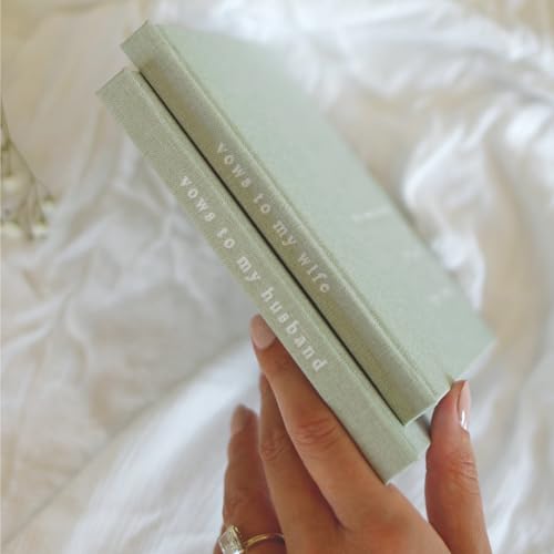 Image of Wedding Vow Books His and Hers 2 Pack Linen Hardcover Vow Book Set