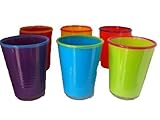 Farbige Glasbecher ideal in 6 Farben