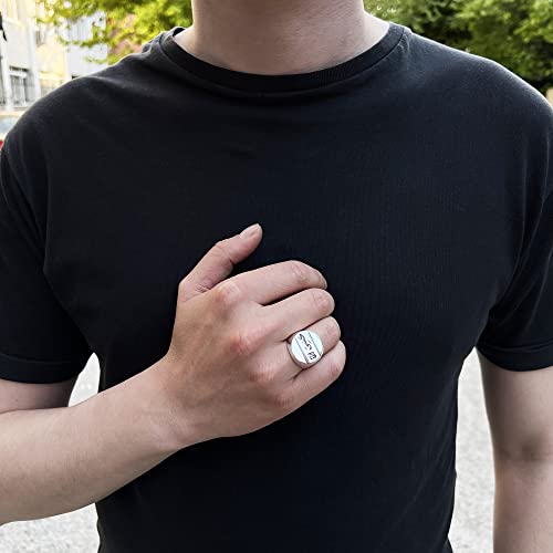 Solid 925 Sterling Silver Hasbi Allah (Allah is Sufficient for me) Men's Ring3