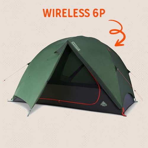 Image of Kelty Wireless Freestanding Camping Tent, 2 4 or 6 Person Size, Huge Interior and Peak Height, Intuitive + Easy to Pitch, Color Coded Setup
