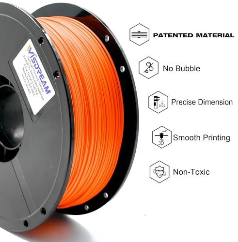 Image of FlexiTough Flexible Filament, Orange, 1.75mm, 1KG | Specifically for Printing Real-Game Bouncy Airless Basketball, 2.2lbs