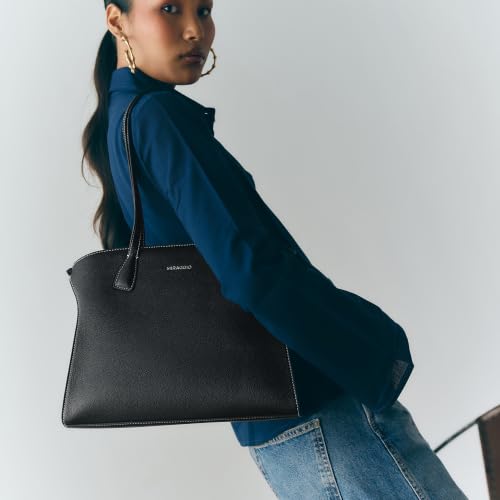 Image of Miraggio Women's Patricia Solid 11 Inch Tote Bag | Tote Bags For Women Office Use Work & Travel Handbag