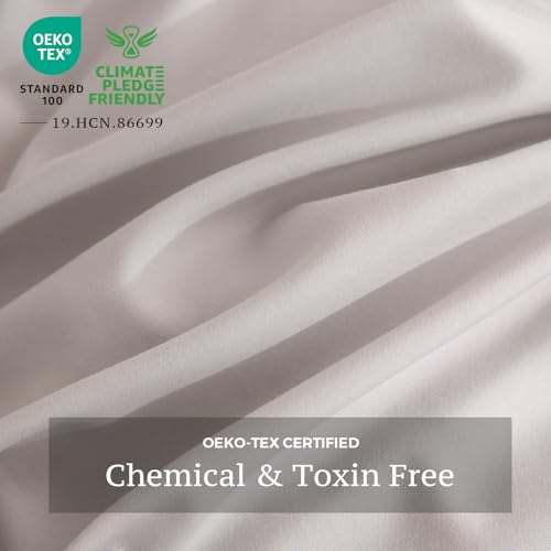 JSD Light Grey Duvet Cover Set Twin Size, 2 Piece 1 Duvet Cover with Pillow Sham, Soft Brushed Microfiber Comforter Covers Zipper Closure by JSD - Image 4