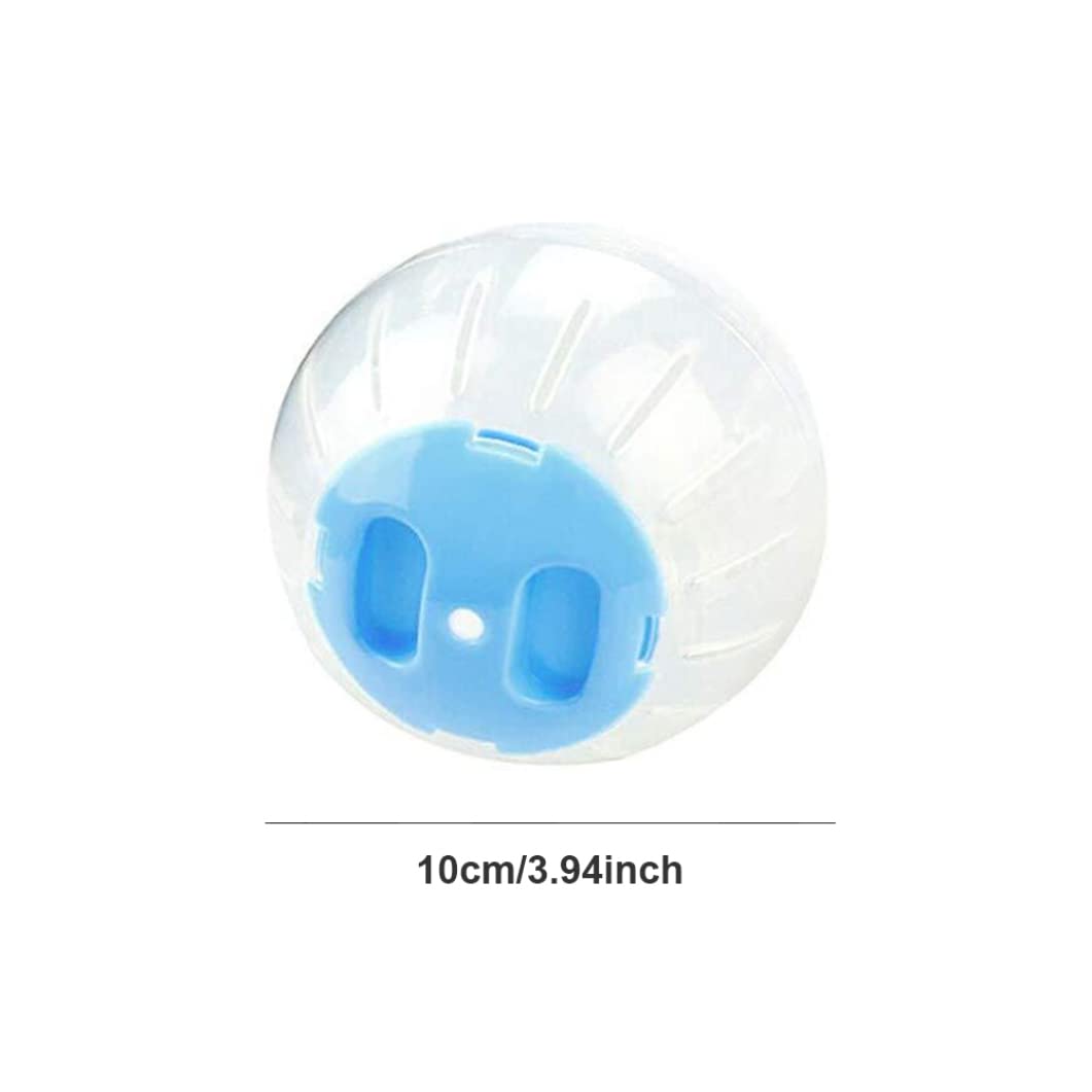 Sfera per criceti 10 cm in plastica sicura trasparente, ruota per criceti lavabile, gabbia rotonda per criceti, giocattoli per criceti con foro scavato, accessori per animali domestici con coperchio