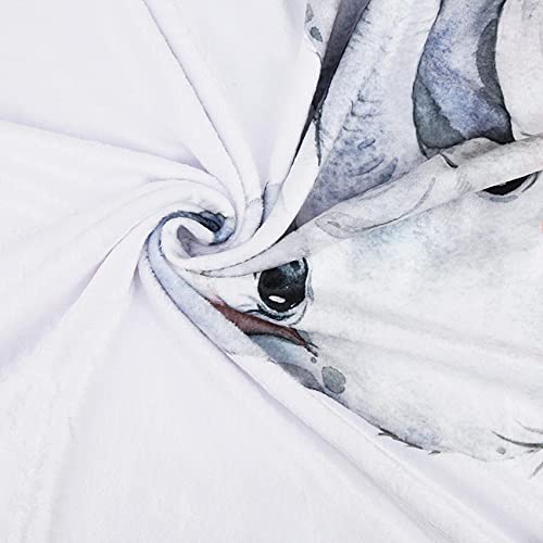 Floral Elephant Baby Monthly Milestone Blanket, Jungle Elephant Girl's Soft Fleece Monthly Milestone Blanket , Girl Elephant Nursery Infant Newborn, Includes Marker (White, 50"X40") #TOP6