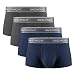 David Archy Men's 4 Pack Wide Waistband Bikini Briefs(M,Gray-Polyamide)