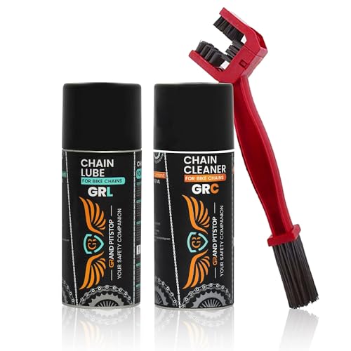 Grand Pitstop Motul Combo of C2 Chain Lube and C1 Clean (150 ml, Red Brush)