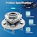 Front or Rear 2WD FWD Wheel Bearing and Hub Assembly 513277 x2 Replacement for 09-17 Chevy Traverse, 08-17 Buick Enclave, 07-16 GMC Acadia, 2017 Acadia Limited, 07-10 Saturn Outlook, 6-Lug, 22756832