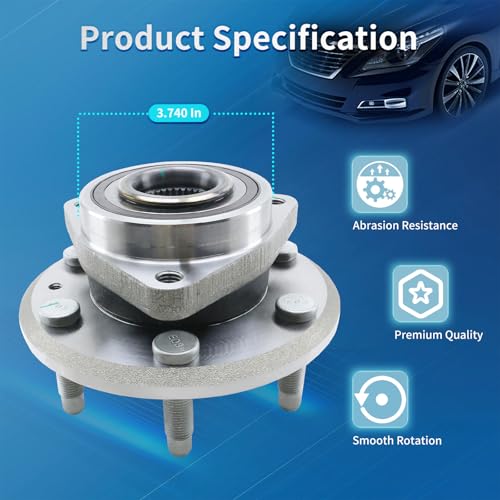 Image of BDELI Front /Rear Wheel Bearing and Hub Assembly 513277 Replace for 09-17 Chevy Traverse, 08-17 Buick Enclave, 07-16 GMC Acadia, 2017 Acadia Limited, 07-10 Saturn Outlook, 6-Lug, 22756832, 15918787