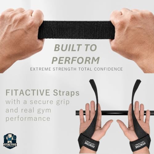 Generic FITACTIVE Weight Lifting Straps 22 Inch Black - Image 3