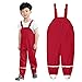 Toddler Boys Girls Rain Pants Waterproof Suspender Jumpsuit Dirty Proof Windbreak Bib Insulated Overalls Outdoor Trousers Lightweight Overalls Kids Rain Suit Summer Romper Outfits Red 1-3 Years
