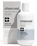 natural outcome Charcoal Face Wash | Daily Detoxifying Charcoal Cleanser for Acne | Deep Pore Cleanser Hydrates & Purifies Skin with Green Tea, Aloe Vera, & Ginkgo Biloba | For Men & Women | 8 oz