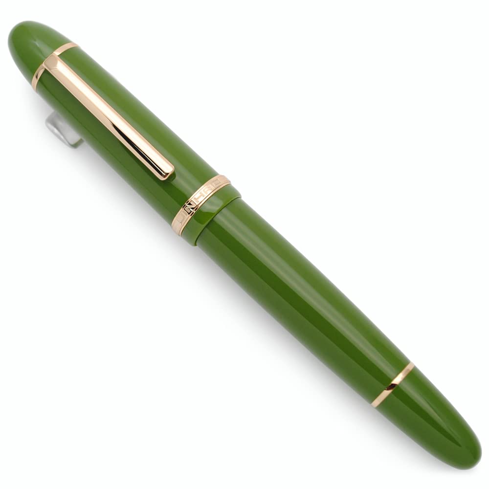 Jinhao X159 Resin Fountain Pen with Ink Converter (Fine Nib, Avocado Green with Gold Clip)