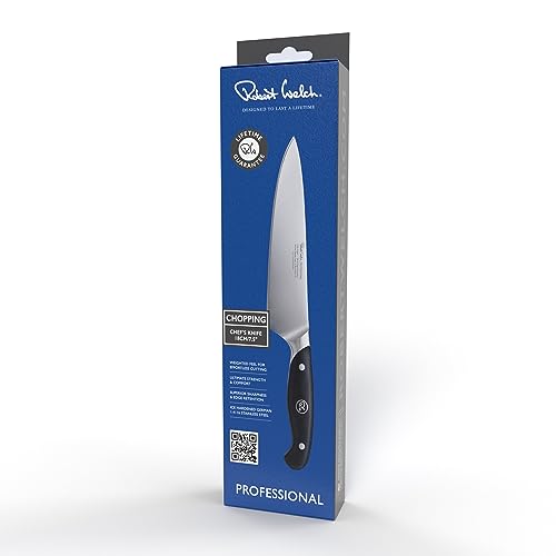 Robert Welch Professional Chef's Knife 18cm. Crafted from German 1.4116 Stainless Steel. Ideal for Preparing Meat, Hard Vegetables, Herbs, Nuts, Salads and for Crushing Garlic. - Image 4