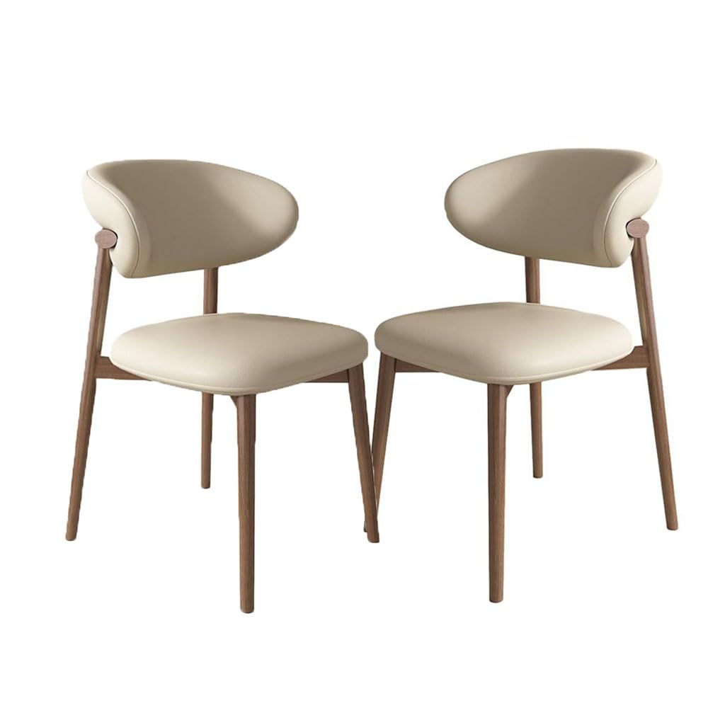 Chaise de salle à manger avec dossier rembourré design moderne en PU