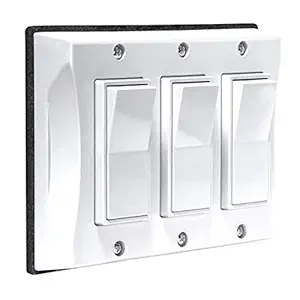TayMac 5129-1 Weatherproof Decorator Cover, 3-Gang, White