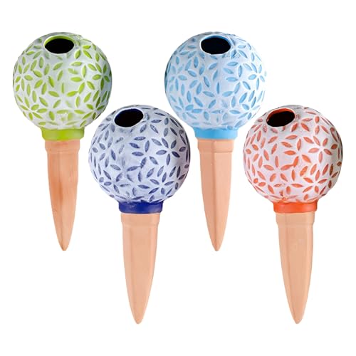 Whnbuij 屋外植物用散水スパイク | 野球植物散水装置 自己散水プランターインサート - ガーデンウォーターラー かわいい自動散水 ポットプランター用散水スパイク