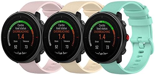 Fit for Polar Ignite/ Polar Unite Watch Band Women Men, Sport Silicone Replacement Bands Straps Wristbands Bracelet Accessories Fit for Polar Unite/ Polar Ignite Smartwatch (Pink Apricat Green)