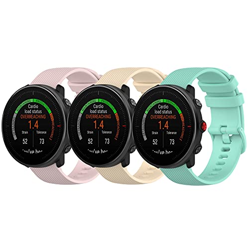 Fit For Polar Ignite/ Polar Unite Watch Band Women Men, Sport Silicone Replacement Bands Straps Wristbands Bracelet Accessories Fit For Polar Unite/ Polar Ignite Smartwatch (Pink Apricat Green) #TOP2