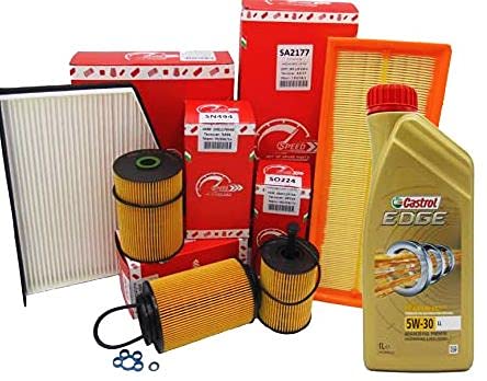 KIT TAGLIANDO CON 4 FILTRI ORIGINALI SPEED BY SMC + 5 LT OLIO CASTROL 5W30 | OLIO MOTORE CASTROL EDGE 5W30 (SO204, SA2035, SRN248, SE1398)