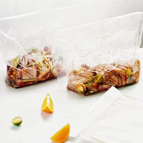 10 Counts Brine Bags by ECOOPTS | Double Zippers Seal Brine Bags | BPA Free | Medium Size (10×15 Inches)