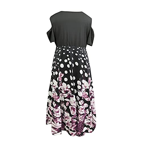 AMhomely Women Dresses Sale Clearance Plus Size Laides Sexy O-Neck Strapless Draw Back Lace Splicing Short Sleeve Dress UK Size Work Casual Dress Purple steampunk buy now online AMhomely Women Dresses Sale Clearance Plus Size Laides Sexy O-Neck Strapless Draw Back Lace Splicing Short Sleeve Dress UK Size Work Casual Dress Purple steampunk buy now online