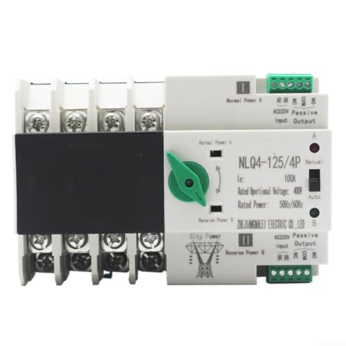 Automatic transfer switch para carril DIN NLQ4-125/4P gris de 4 polos para corriente trifásica 2