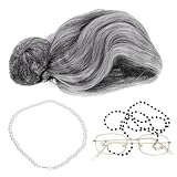 Taille unique : cet ensemble de costume de grand- est conçu pour s'adapter à une variété de types de corps et d'âges, ce qui en fait une option polyvalente pour ceux qui cherchent à se déguiser en vieille dame, costumes d'halloween, costumes de personnes âgées pour adultes