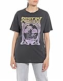 GARMENT DYED COTTON JERSEY REPLAY Damen W3591G T-Shirt, 128 Dark Grey, XXS