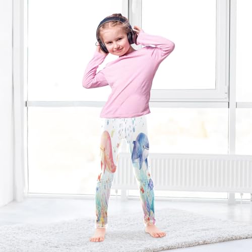 Toddler Girls Leggings Printed Yoga Pants Leggings Two Dolphin for Kids4