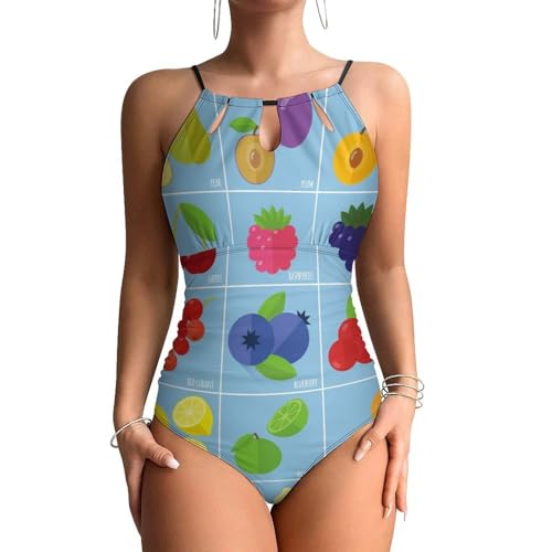 Maillot de bain une pièce fruits divers pour vos journées farniente et beachwear à la plage